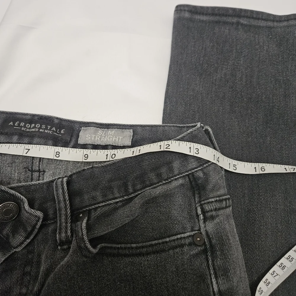 Mens Aeropostale Slim Straight Black Jeans!